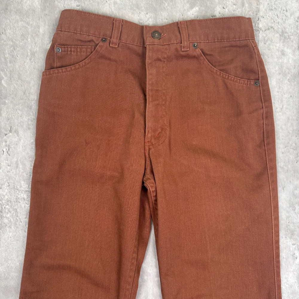 Vintage Levis Movin On Corduroy Pants Mens 29x32 Brown Flare Bootcut Talon 42 - Picture 2 of 12